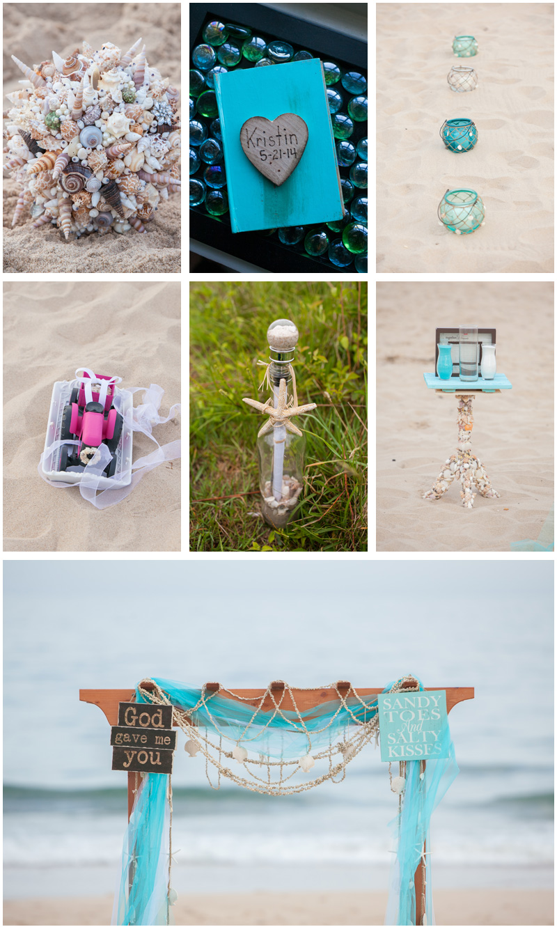 Adorable beach details for an adorable beach wedding in Montauk, NY