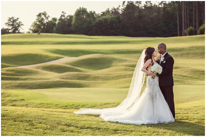 The Grandover Hotel's golf course makes a stunning backdrop for wedding formals
