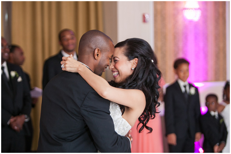A beautiful first dance in the ballroom at the Grandover Hotel in Greensboro