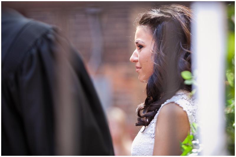 An emotional wedding ceremony at BC Bistro in Armory Square
