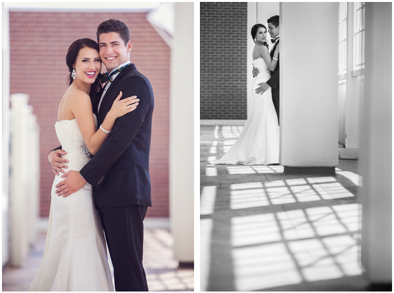 A beautiful couple gets married in Charlotte NC at the Holiday Inn