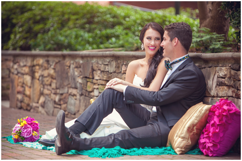 Adorable wedding portraits in the heart of Charlotte NC