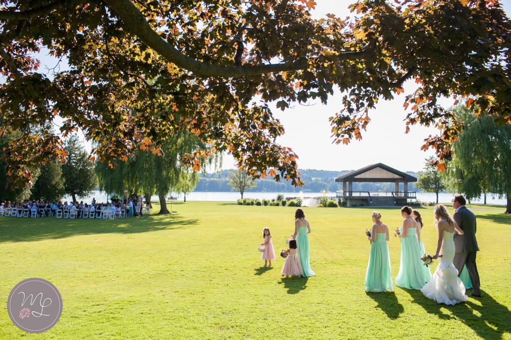 Lakeland Park in Cazenovia is a gorgeous backdrop for a wedding ceremony!