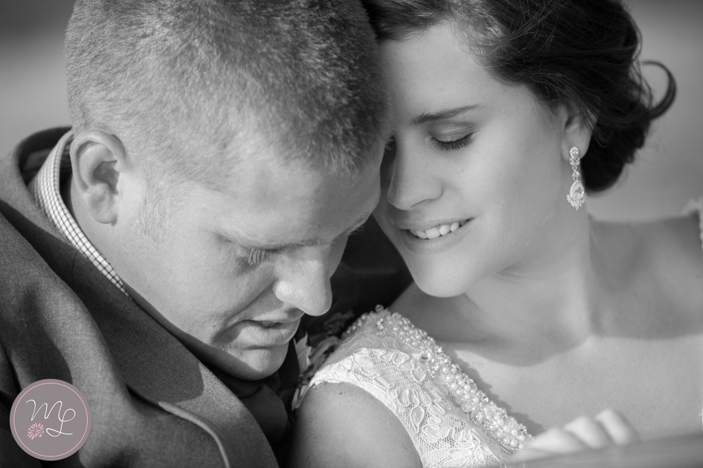 A sweet black and white of the bride and groom. Lake Placid, NY. Mabyn Ludke Photography