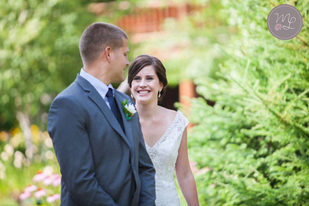 The excitement on a bride's face when she encounters her groom for the first time. Mabyn Ludke Photography
