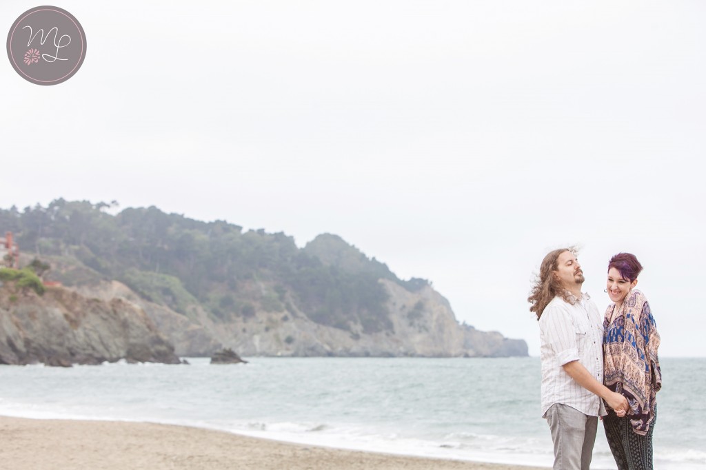 An adorable couple at Baker Beach in San Francisco. Photo by Mabyn Ludke