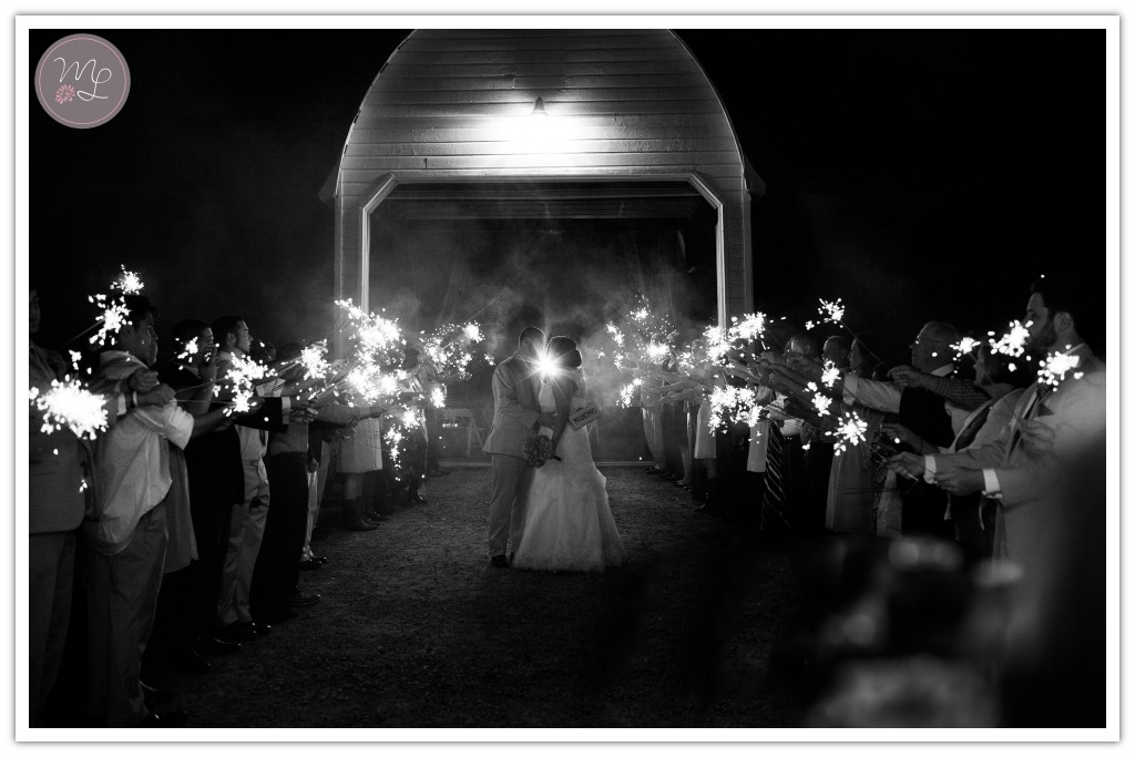 Beautiful and artistic shot of the sparkler exit at MKJ Farm in Deansboro. 