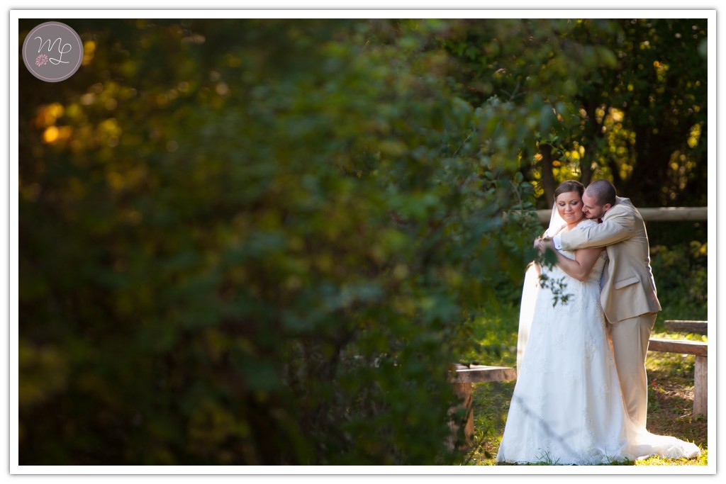 Lindsey and Chris share romantic moments at their MKJ Farm wedding.