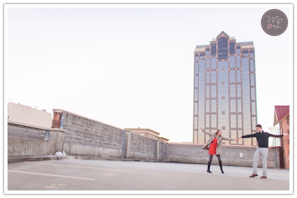 Mabyn Ludke captured this couple dancing on the Raleigh NC rooftops! 