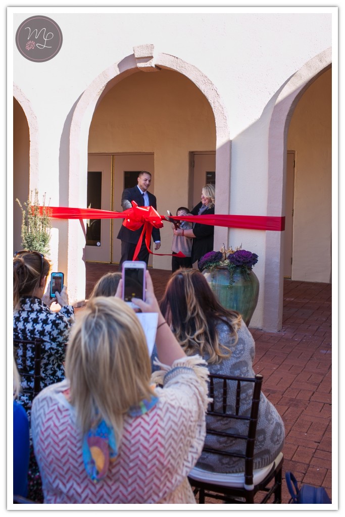 The ribbon cutting ceremony went perfectly at the grand opening of the Villa de l'Amour! Mabyn Ludke Photography