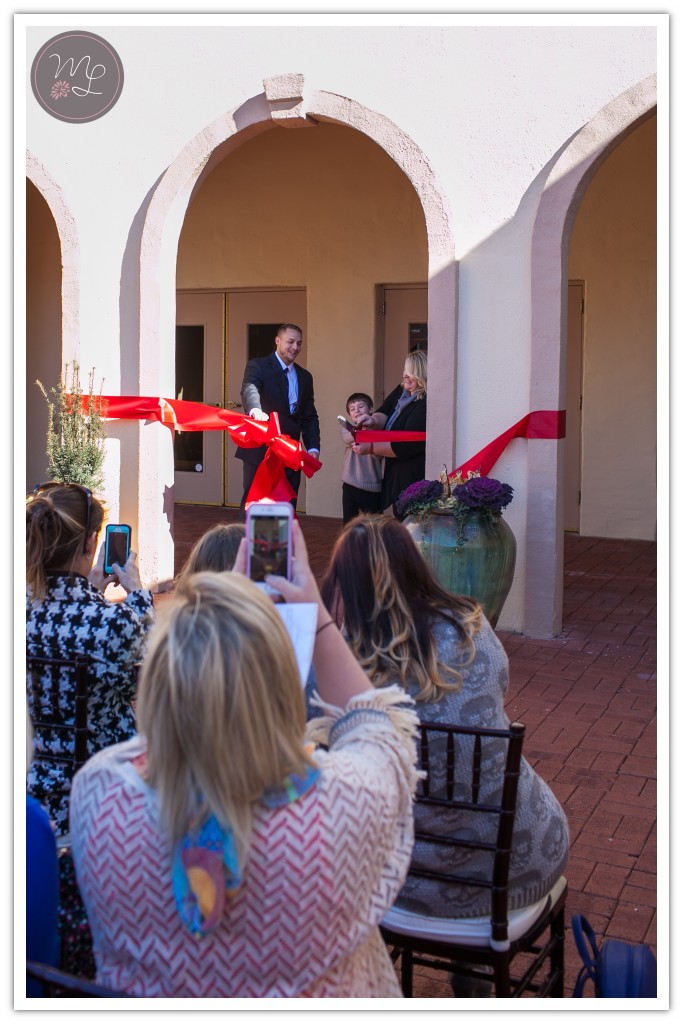 The ribbon cutting ceremony went perfectly at the grand opening of the Villa de l'Amour! Mabyn Ludke Photography