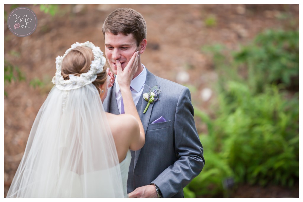 An emotional first look at Duke Gardens between Julia and Drew. © Mabyn Ludke Photography