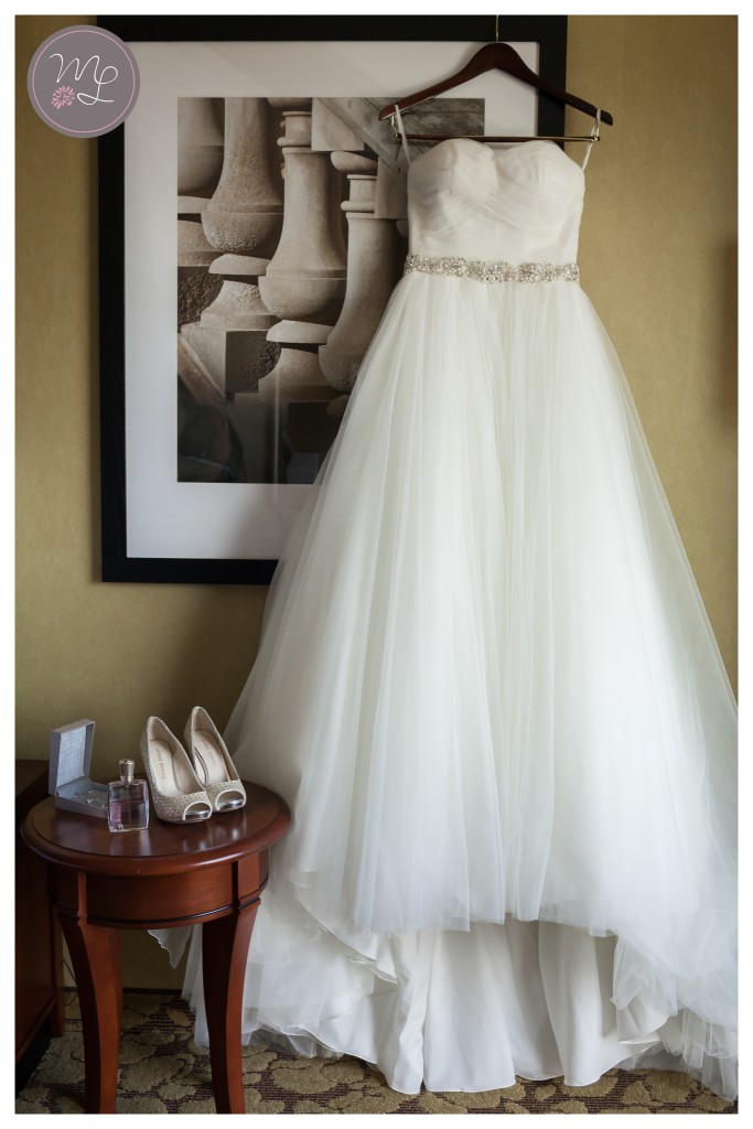Stunning a-line wedding gown and details. © Mabyn Ludke Photography, Charlotte, NC wedding photographer