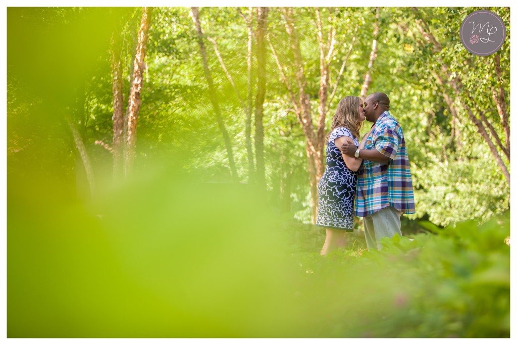 Sweet Greensboro engagement session in the trees. © Mabyn Ludke Photography, Charlote, NC Engagement Photographer