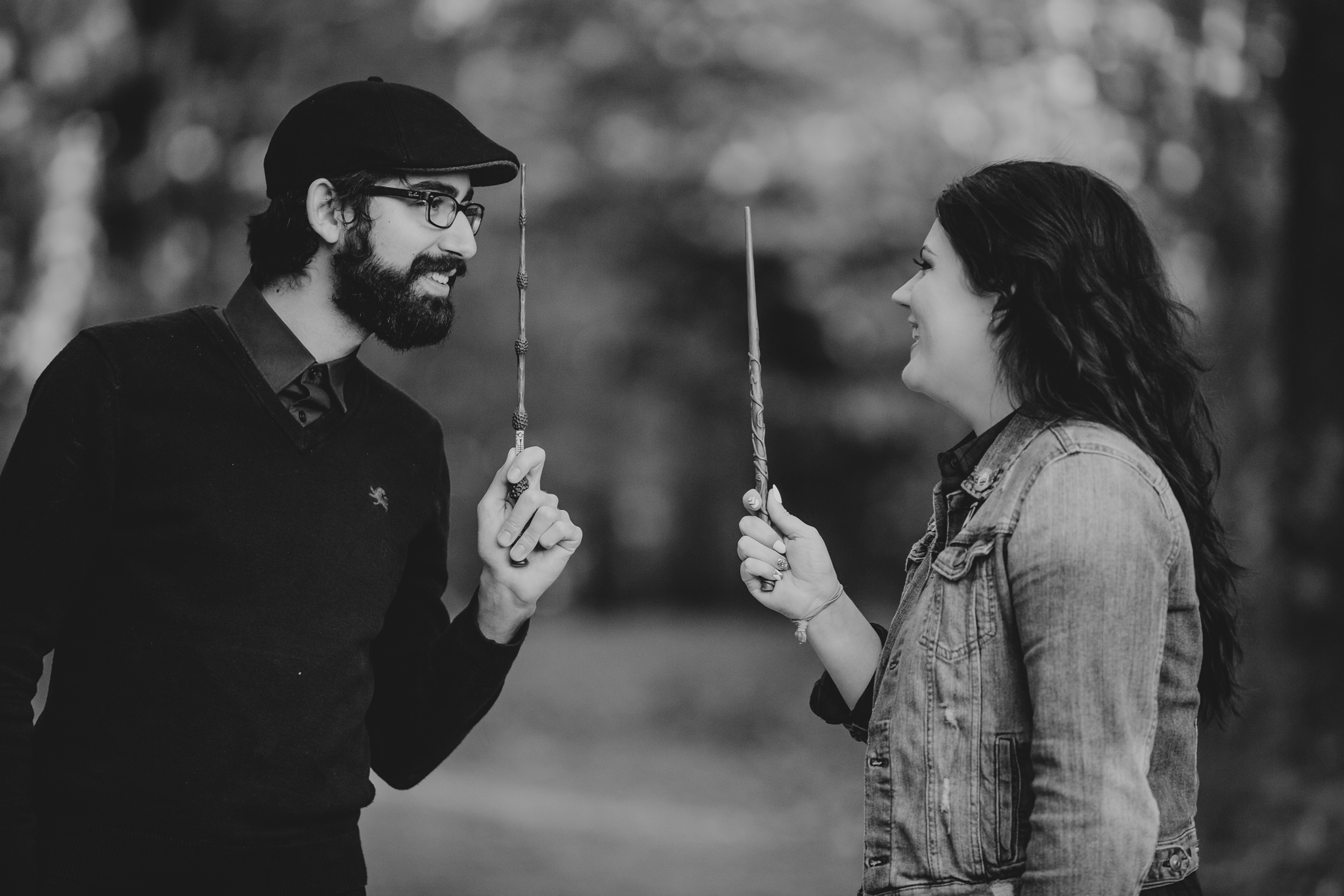 The Forest Theater Chapel Hill, NC Harry Potter Engagement Photographer Mabyn Ludke Photogaphy