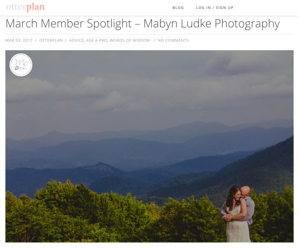 Western North Carolina Wedding Photographers Featured on Otterplan Connect