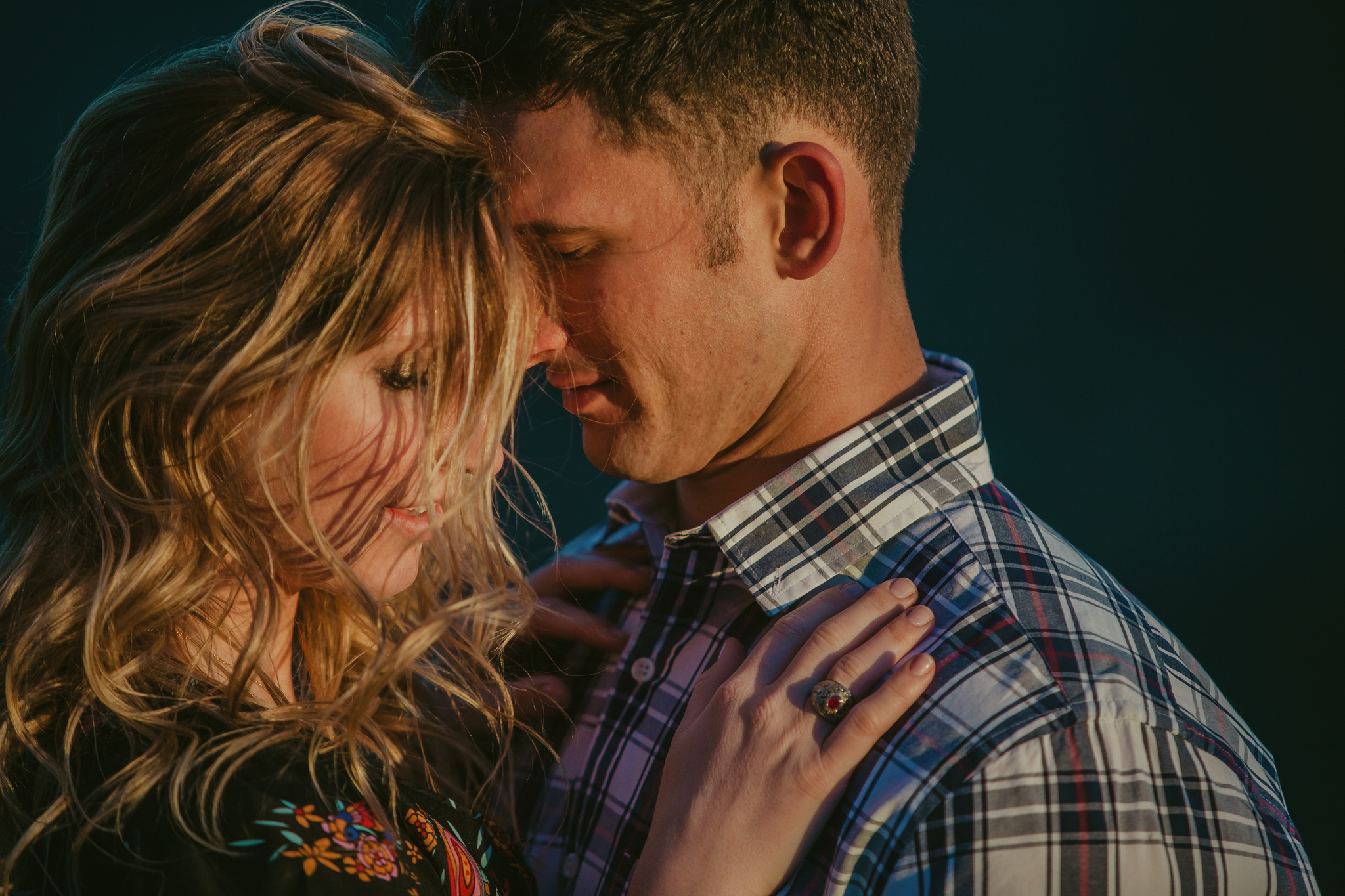 This romantic moment was captured by Mabyn Ludke Photography during Mallory & Peter's Blue Ridge Parkway engagment session