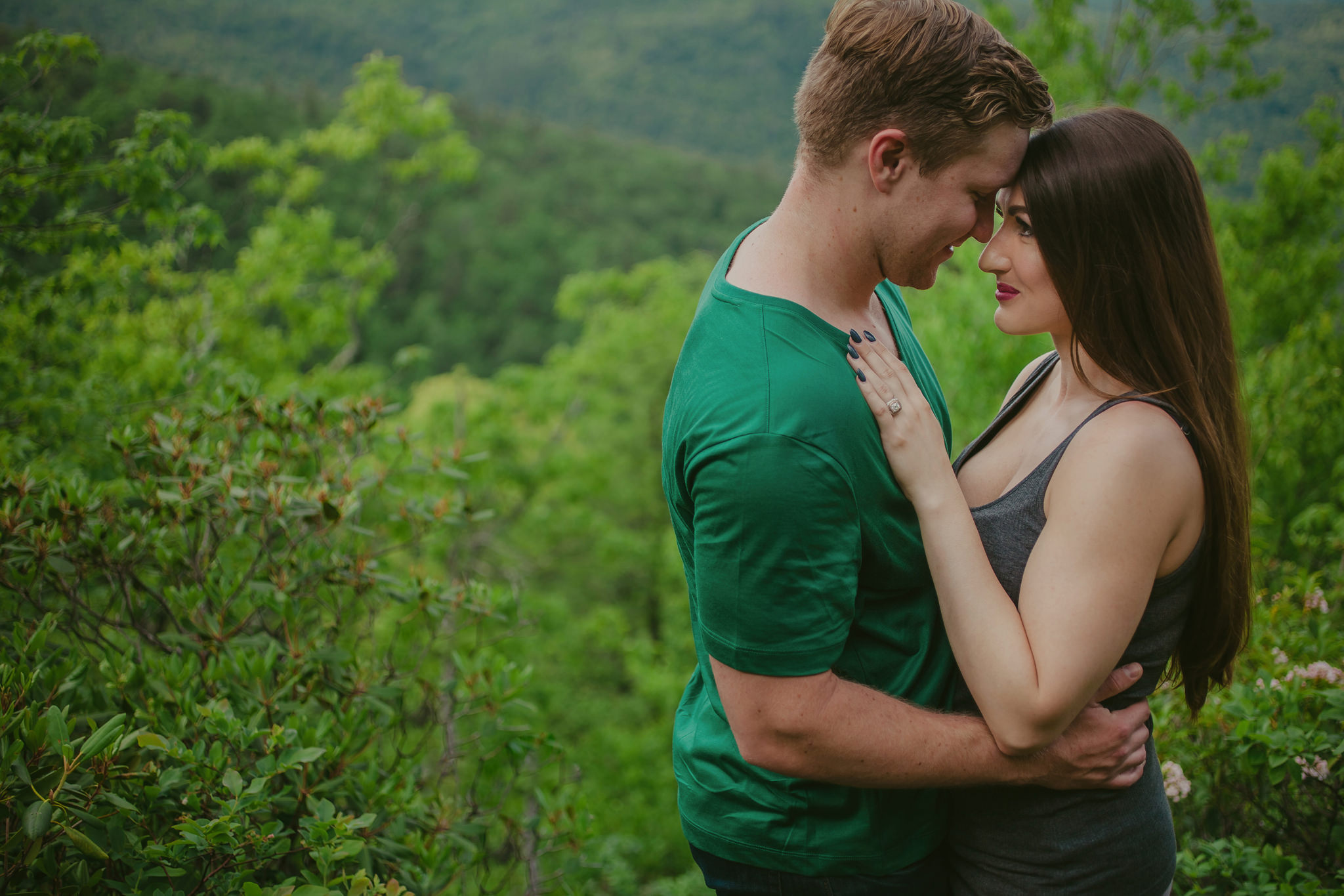 Hawksbill Mountain Trail is a lovely spot for an anniversary photo shoot with Mabyn Ludke Photography