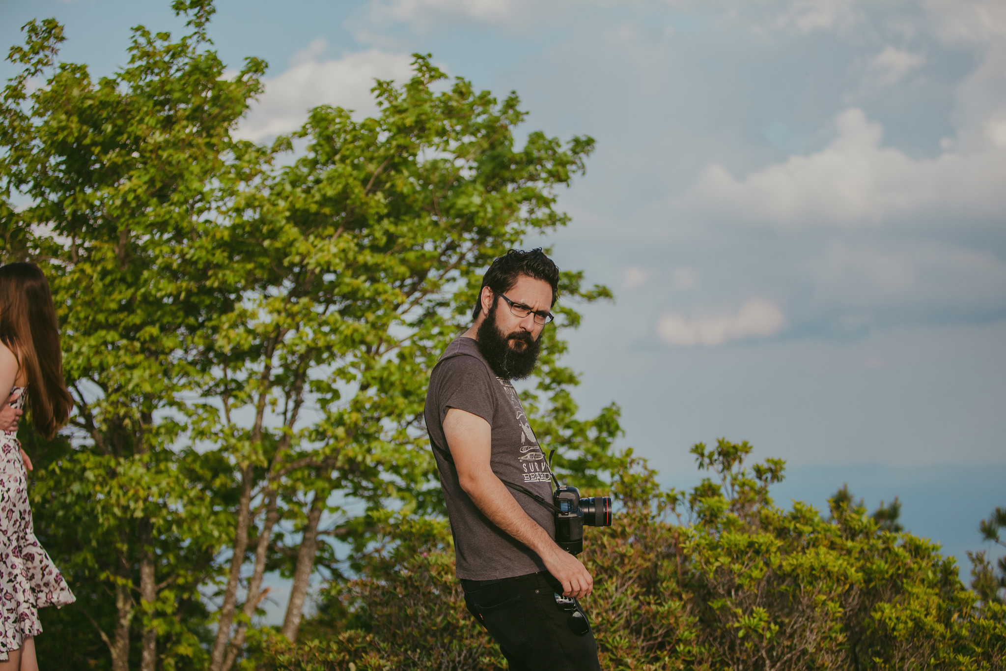 Grumpy Photographer at Hawksbill Mountain Trail in Linville, NC Mabyn Ludke Photography