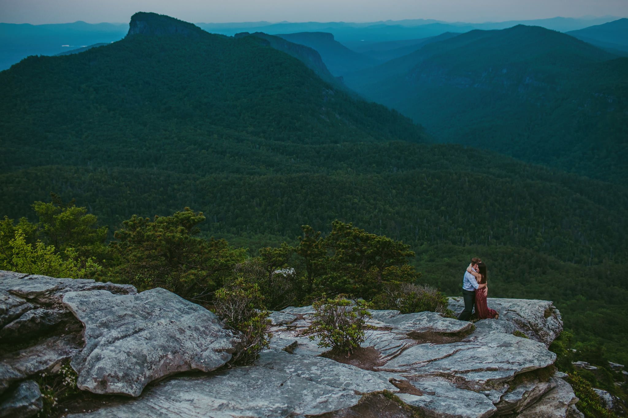Epic views from the Hawksbill Mountain Trail during an anniversary shoot with Mabyn Ludke Photography