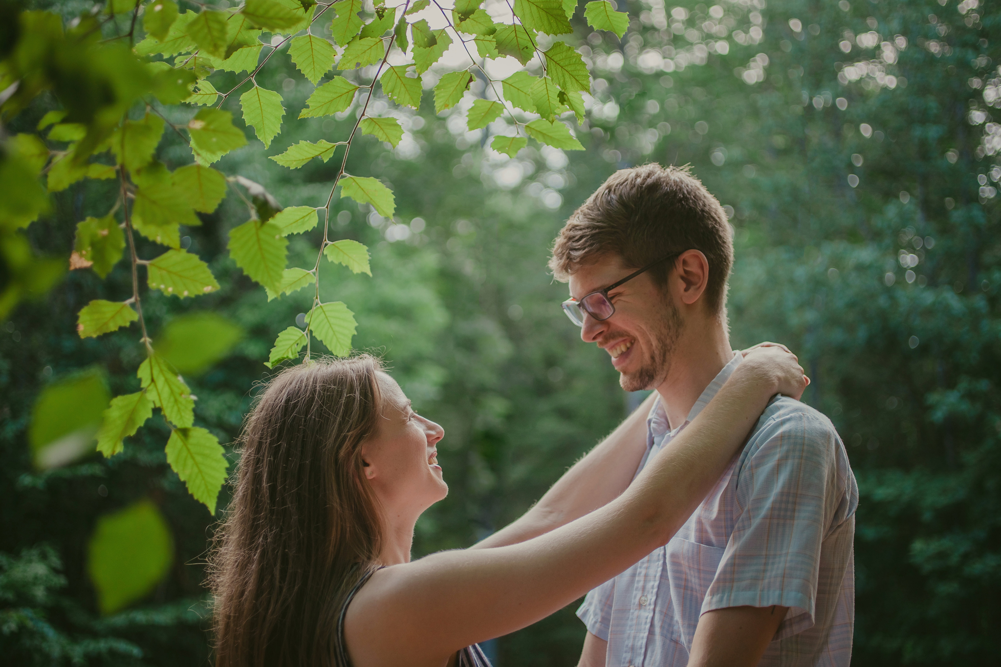 Grace and Reed have their engagement session done at the Timberlake Earth Sanctuary in Greensboro NC
