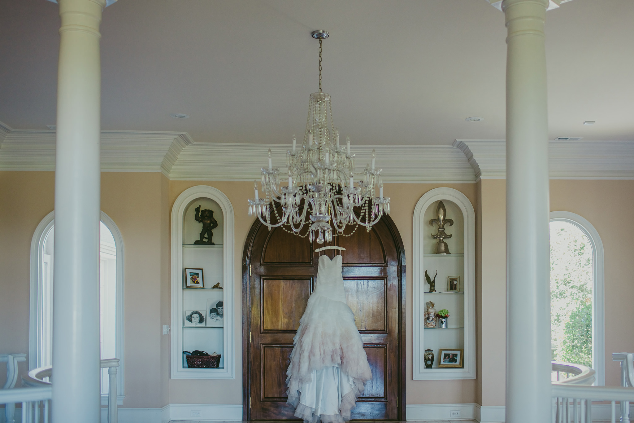 beautiful wedding gown at Alexander Homestead