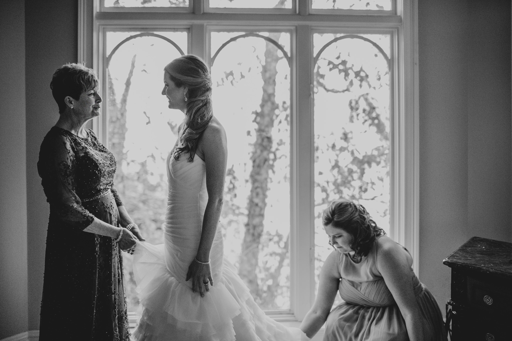 Mom & Bride share a sweet moment before her Alexander Homestead Wedding