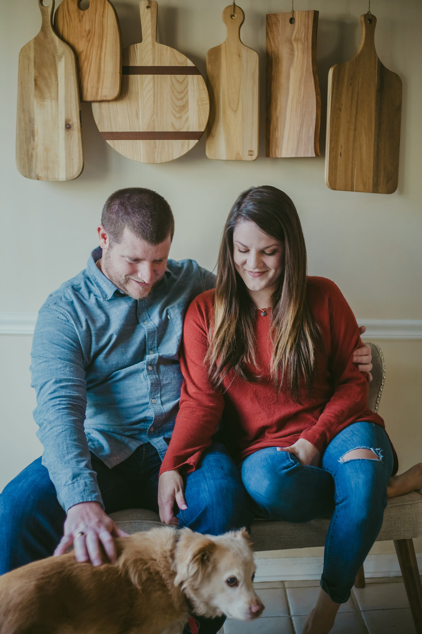 A sweet home engagement session near Charlotte NC