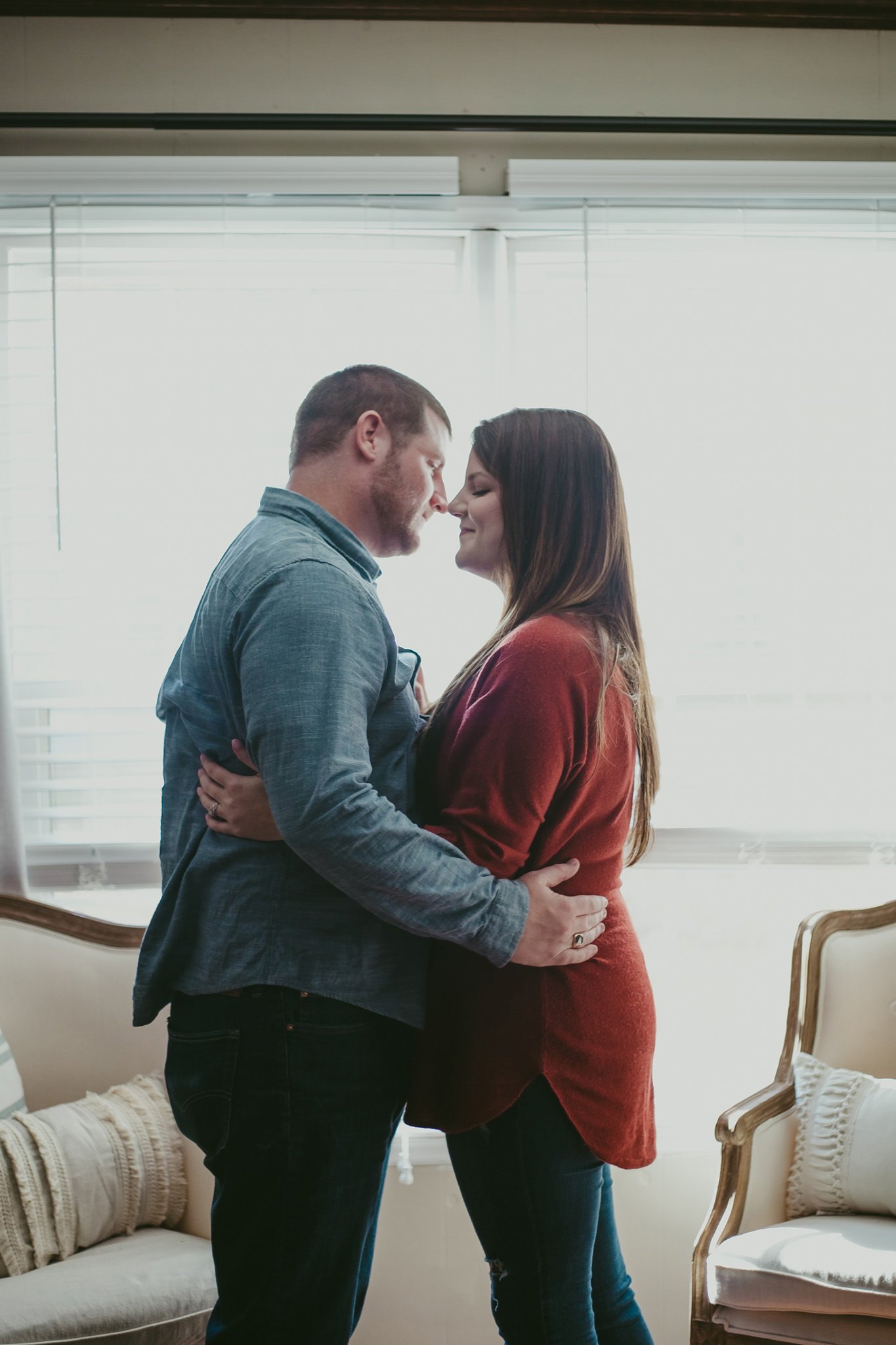 Lauren and Adam had their engagment session right in their own home near Charlotte, NC
